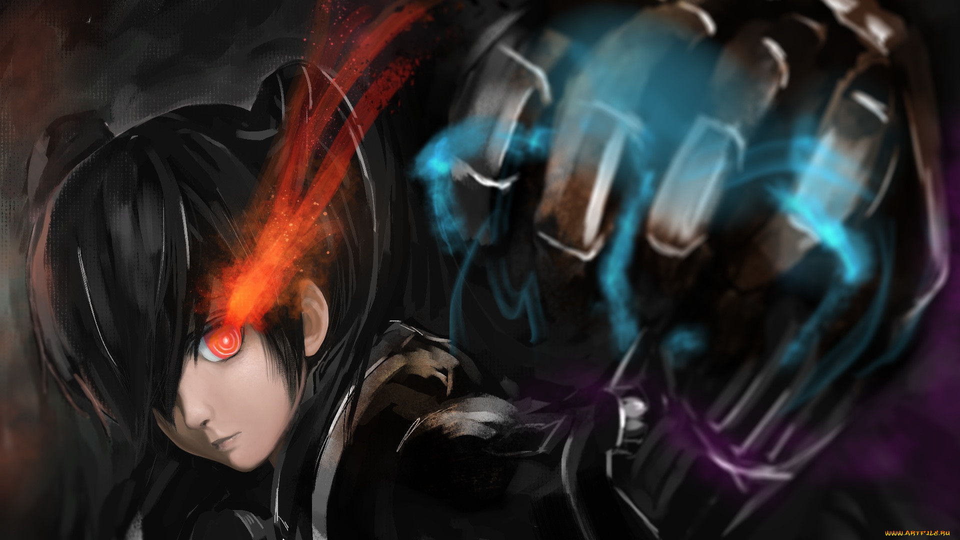 , black rock shooter, , aki99, kuroi, mato, black, rock, shooter, , , 